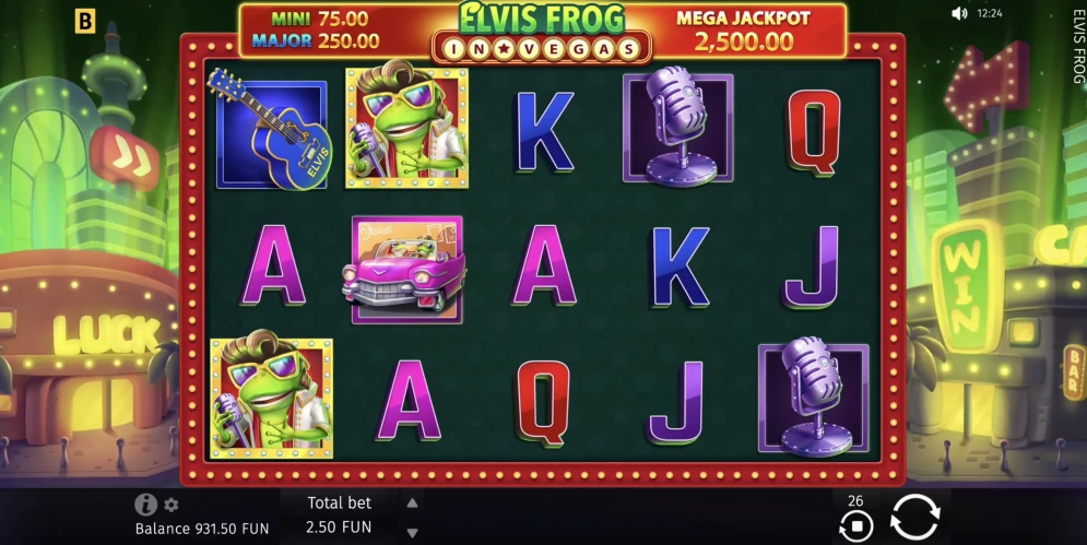 Elvis Frog in Vegas Slot